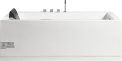 EAGO 6 ft Acrylic White Rectangular Whirlpool Bathtub w Fixtures - AM154ETL-R6