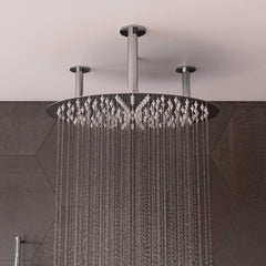 Alfi 20" Round Brushed Solid Ultra Thin Rain Shower Head - Polished Stainless Steel