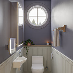 Alfi White 18  Small Wall Mounted Ceramic Sink with Faucet Hole - ABC114