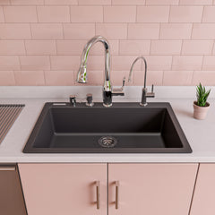Alfi 30  Drop-In Single Bowl Granite Composite Kitchen Sink - AB3020DI