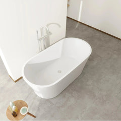 Art 62.2" Acrylic Freestanding Soaking Bathtub – Modern Elegance & Spa Comfort - VA6809 - The Home Selection