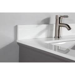 Bath Vanity with Engineered Marble Top in White with Basin and Mirror - VA1060D - The Home Selection