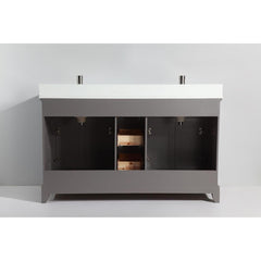 Bath Vanity with Engineered Marble Top in White with Basin and Mirror - VA1060D - The Home Selection