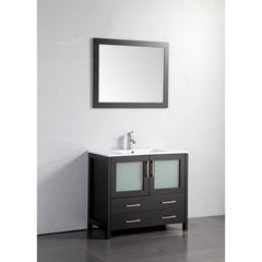 Vanity Art 108- Inch Double Sink Bathroom Vanity with White Ceramic Top and Mirror- VA3036-108 - The Home Selection
