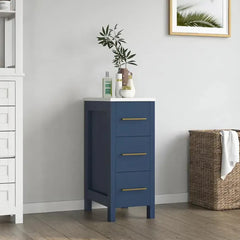 Vanity Art 12 Inch Bath Vanity Side Cabinet with Engineered Marble Top - VA3112 - The Home Selection