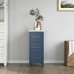 Vanity Art 12 Inch Bath Vanity Side Cabinet with Engineered Marble Top - VA3112 - The Home Selection