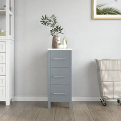 Vanity Art 12 Inch Bath Vanity Side Cabinet with Engineered Marble Top - VA3112 - The Home Selection
