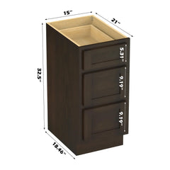 Vanity Art 15-Inch 3-Drawers Bath Vanity Cabinet Only - VA4024 - The Home Selection