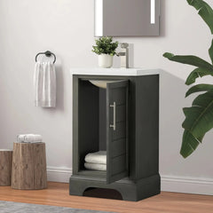 Vanity Art 20- Inch Bathroom Vanity with Ceramic Top - VA5020 - The Home Selection