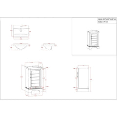 Vanity Art 20- Inch Bathroom Vanity with Ceramic Top - VA5020 - The Home Selection
