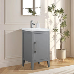 Vanity Art 20- Inch Single Sink Bathroom Vanity Cabinet with Ceramic Top - VA9020 - The Home Selection