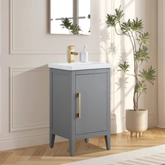 Vanity Art 20- Inch Single Sink Bathroom Vanity Cabinet with Ceramic Top - VA9020 - The Home Selection