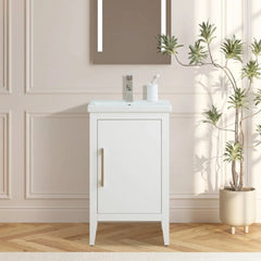 Vanity Art 20- Inch Single Sink Bathroom Vanity Cabinet with Ceramic Top - VA9020 - The Home Selection