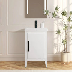 Vanity Art 20- Inch Single Sink Bathroom Vanity Cabinet with Ceramic Top - VA9020 - The Home Selection