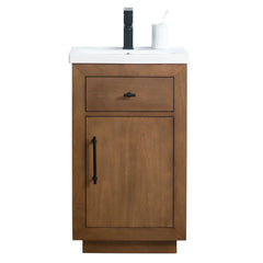 Vanity Art 20”Single Sink Bathroom Vanity in Tan with Ceramic Top in White - VA7020-T - The Home Selection