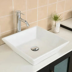 Vanity Art 24" Bathroom Vanity with Single Basin in White Engineered Marble Top and Mirror - VA3124 - The Home Selection