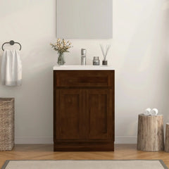 Vanity Art 24-Inch 2-Doors Bath Vanity Cabinet Only - VA4024 - The Home Selection