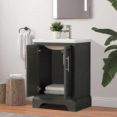 Vanity Art 24-Inch Bathroom Vanity with Ceramic Top - VA5024 - The Home Selection