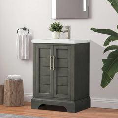 Vanity Art 24-Inch Bathroom Vanity with Ceramic Top - VA5024 - The Home Selection