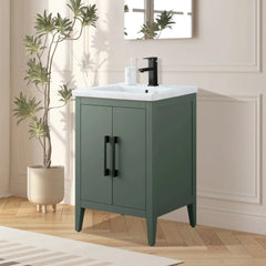 Vanity Art 24-Inch Single Sink Bathroom Vanity Cabinet with Ceramic Top - VA9024 - The Home Selection