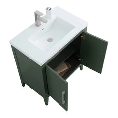Vanity Art 24-Inch Single Sink Bathroom Vanity Cabinet with Ceramic Top - VA9024 - The Home Selection