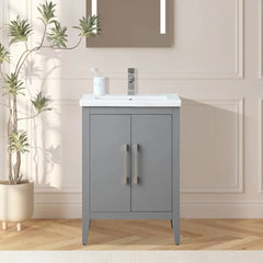 Vanity Art 24-Inch Single Sink Bathroom Vanity Cabinet with Ceramic Top - VA9024 - The Home Selection