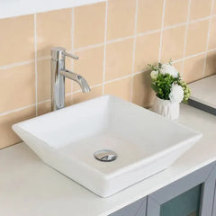 Vanity Art 30" Bathroom Vanity with Single Basin in White Engineered Marble Top and Mirror - VA3130 - The Home Selection