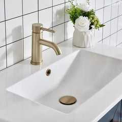 Vanity Art 30" Single Sink Bath Vanity with White Ceramic Top and Mirror - VA3030 - The Home Selection