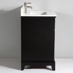 Vanity Art 30"Bath Vanity with Engineered Marble Top in White with Basin and Mirror - VA1030 - The Home Selection