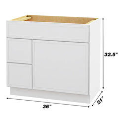 Vanity Art 36" Bath Vanity Cabinet Only - VA4136-2L - The Home Selection
