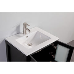 Vanity Art 36" Single Basin Bathroom Vanity with Top in White Ceramic and Mirror - VA3024-36 - The Home Selection