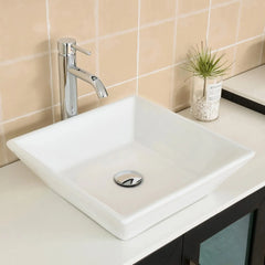 Vanity Art 36" Single Basin Bathroom Vanity with White Engineered Marble Top and Mirror - VA3136 - The Home Selection