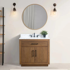 Vanity Art 36” Single Sink Bathroom Vanity in Tan - VA7036-T-ET - The Home Selection