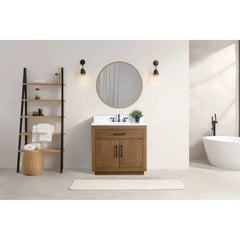 Vanity Art 36” Single Sink Bathroom Vanity in Tan - VA7036-T-ET - The Home Selection