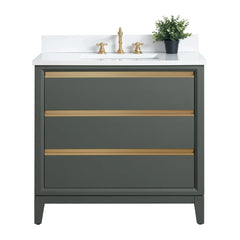 Vanity Art 36” Single Sink Bathroom Vanity with Engineered Marble Top - VA8036 - The Home Selection