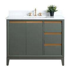 Vanity Art 42-Inch Single Sink Bathroom Vanity with Engineered Marble Top - VA8042 - The Home Selection