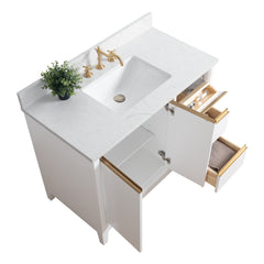 Vanity Art 42-Inch Single Sink Bathroom Vanity with Engineered Marble Top - VA8042 - The Home Selection