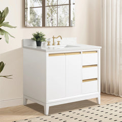 Vanity Art 42-Inch Single Sink Bathroom Vanity with Engineered Marble Top - VA8042 - The Home Selection