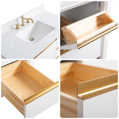 Vanity Art 42-Inch Single Sink Bathroom Vanity with Engineered Marble Top - VA8042 - The Home Selection