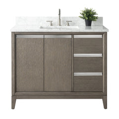 Vanity Art 42-Inch Single Sink Bathroom Vanity with Engineered Marble Top - VA8042 - The Home Selection
