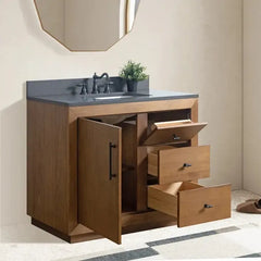 Vanity Art 42"Single Sink Bathroom Vanity in Tan - VA7042-T - The Home Selection