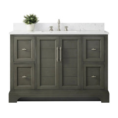 Vanity Art 48-Inch Bathroom Vanity with Engineered Marble Countertop & Backsplash - VA5048 - The Home Selection