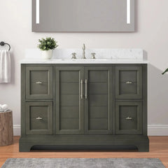 Vanity Art 48-Inch Bathroom Vanity with Engineered Marble Countertop & Backsplash - VA5048 - The Home Selection