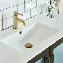 Vanity Art 48-Inch Bathroom Vanity with Single Basin Vanity Top in Ceramic and Mirror - VA3036-48 - The Home Selection