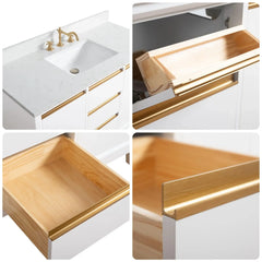 Vanity Art 48-Inch Single Sink Bathroom Vanity with Engineered Marble Top - VA8048 - The Home Selection