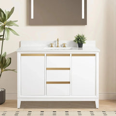 Vanity Art 48-Inch Single Sink Bathroom Vanity with Engineered Marble Top - VA8048 - The Home Selection