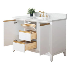 Vanity Art 48-Inch Single Sink Bathroom Vanity with Engineered Marble Top - VA8048 - The Home Selection