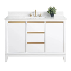 Vanity Art 48-Inch Single Sink Bathroom Vanity with Engineered Marble Top - VA8048 - The Home Selection