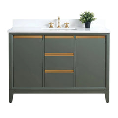 Vanity Art 48-Inch Single Sink Bathroom Vanity with Engineered Marble Top - VA8048 - The Home Selection