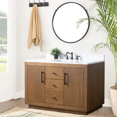 Vanity Art 48” Single Sink Bathroom Vanity in Tan - VA7048-T - The Home Selection